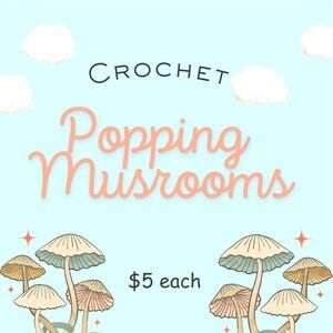Crochet Popping Mushroom Garden 🍄